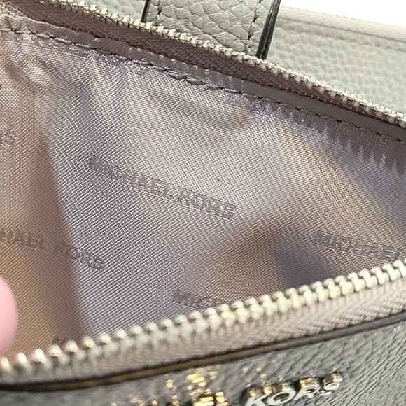 Michael Kors Adele Double Zip Wristlet Wallet 32T8TFDW4L Purse Truffle Leather - Picture 7 of 13
